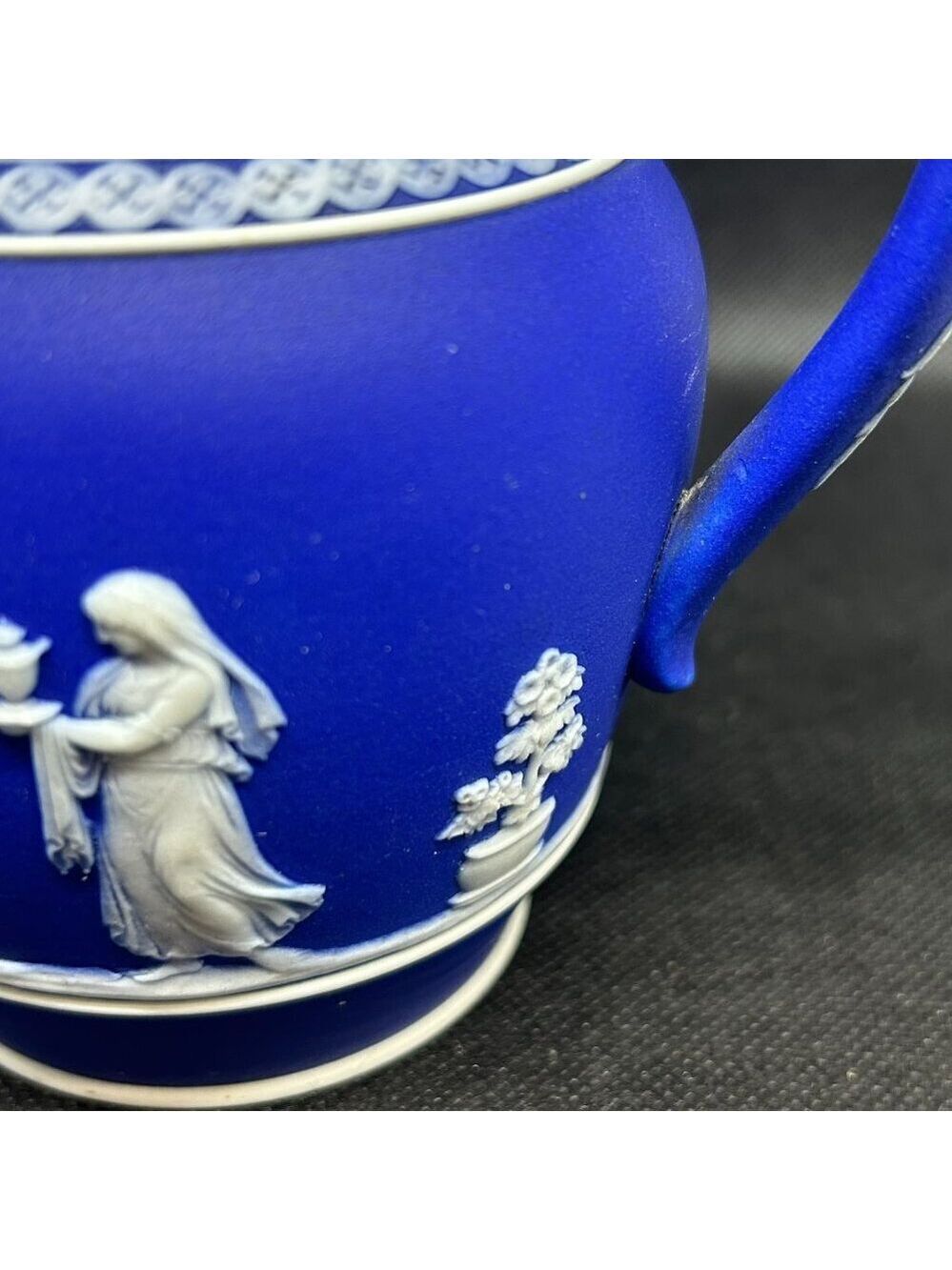 Antique Wedgwood Jasperware rope handled jug/pitcher c. Late 1800s- early 1900’s - Picture 12 of 15
